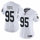 Women's Las Vegas Raiders #95 Leki Fotu White 2025 Vapor Stitched Jersey Dzhi,baseball caps,new era cap wholesale,wholesale hats